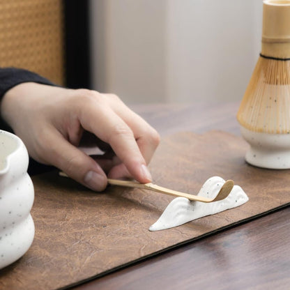 7-Piece Ceramic Matcha Tea Set with Bowl Whisk and Accessories, White V1188-MS-325-0025