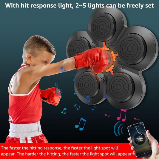 Smart Electric Boxing Trainer with Speaker, Black, Compatible with Smart Music Boxing Machine(Children) V1188-MS-325-0029