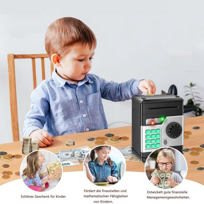 Kids Electronic Piggy Bank with Fingerprint & Password Protection, Automatic Saving Function, Mini Cabinet, V1188-MS-325-0032