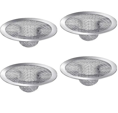 4-Pack Stainless Steel Sink Strainers, Compatible with Most Bathtubs and Showers, 3.5 inches V1188-MS-325-0035
