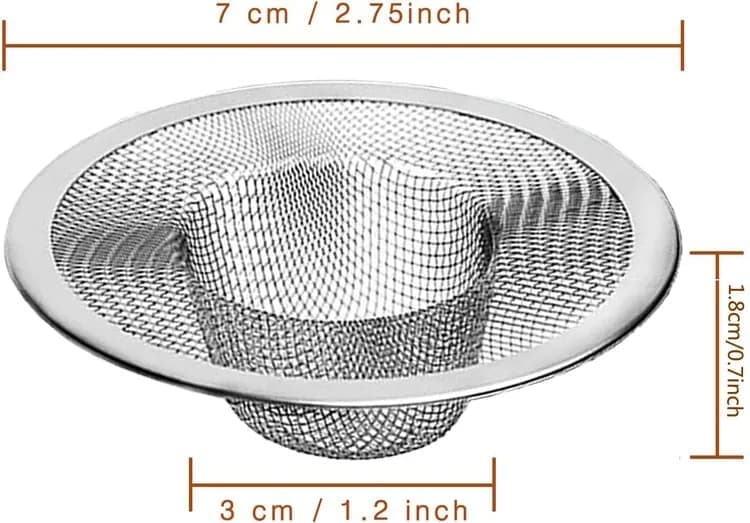 4-Pack Stainless Steel Sink Strainers, Compatible with Most Bathtubs and Showers, 3.5 inches V1188-MS-325-0035