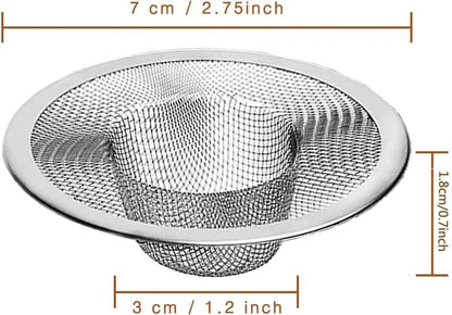 4-Pack Stainless Steel Sink Strainers, Compatible with Most Bathtubs and Showers, 3.5 inches V1188-MS-325-0035