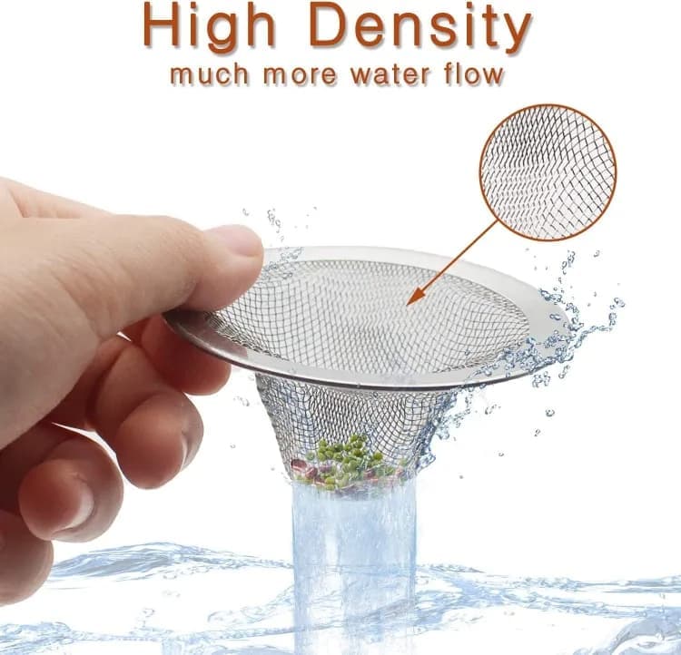 4-Pack Stainless Steel Sink Strainers, Compatible with Most Bathtubs and Showers, 3.5 inches V1188-MS-325-0035