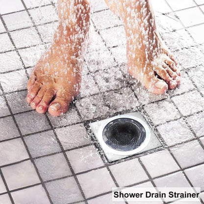 4-Pack Stainless Steel Sink Strainers, Compatible with Most Bathtubs and Showers, 3.5 inches V1188-MS-325-0035