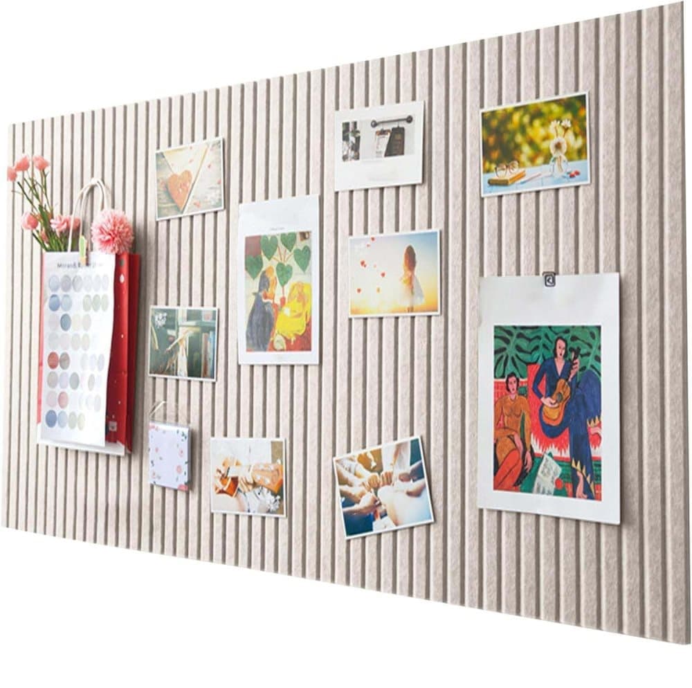 Self-adhesive Photo Board, Decorative Felt and Cork Wall Panel for Photos and Messages, Acoustic Panels V1188-MS-325-0039