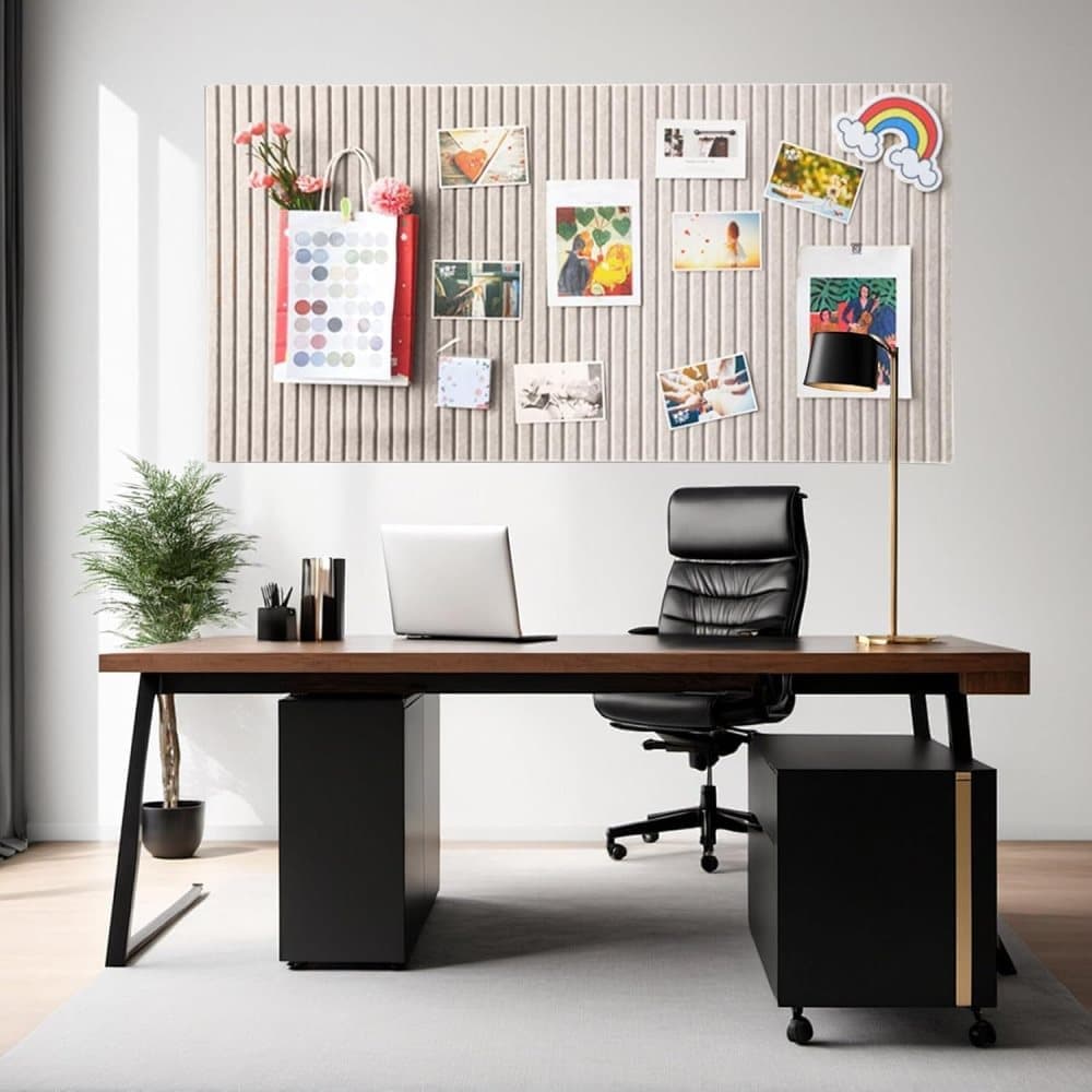 Self-adhesive Photo Board, Decorative Felt and Cork Wall Panel for Photos and Messages, Acoustic Panels V1188-MS-325-0039