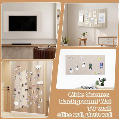 Self-adhesive Photo Board, Decorative Felt and Cork Wall Panel for Photos and Messages, Acoustic Panels V1188-MS-325-0039