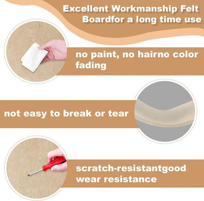 Self-adhesive Photo Board, Decorative Felt and Cork Wall Panel for Photos and Messages, Acoustic Panels V1188-MS-325-0039