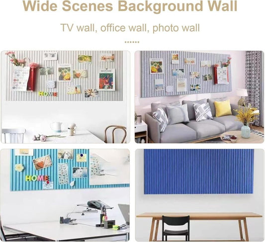 Silver-gray self-adhesive photo board, decorative felt and cork wall panel for photos and messages, acoustic V1188-MS-325-0040