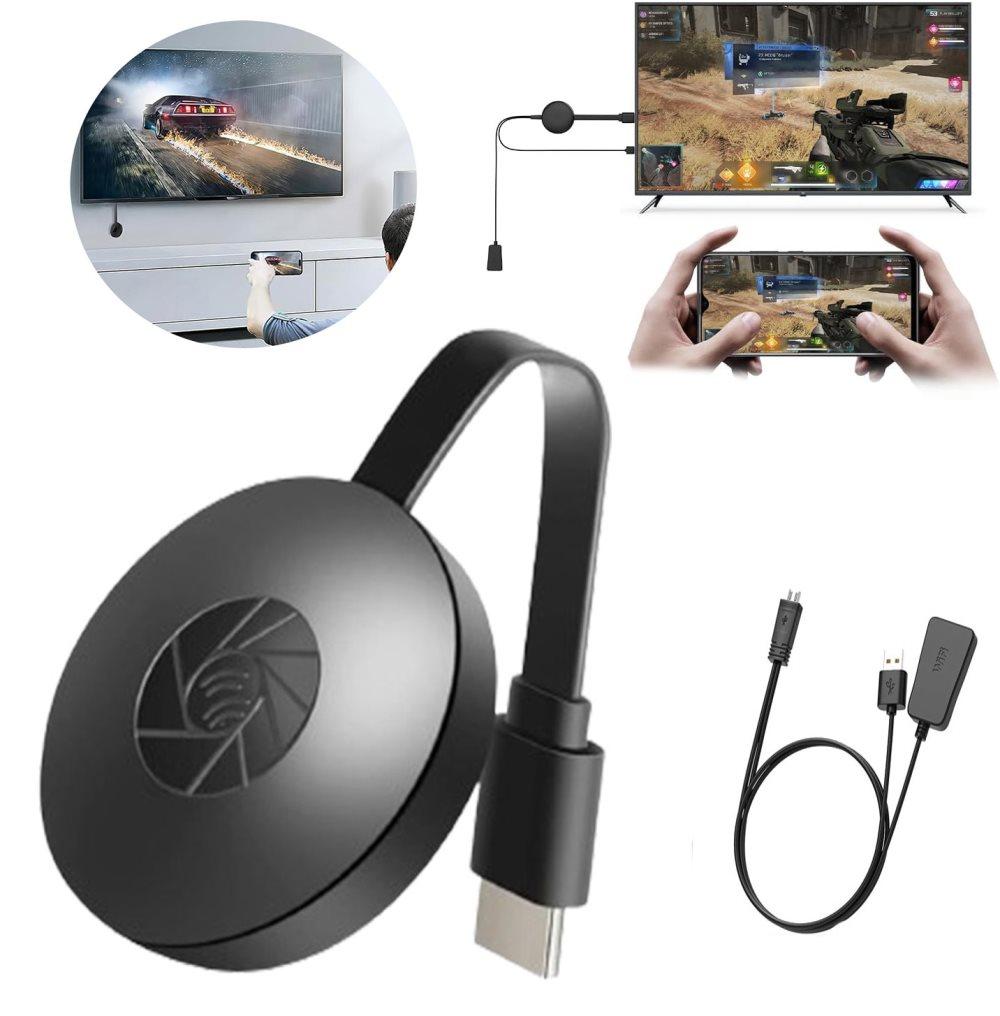 Wireless HDMI Dongle 1080p Media Streamer, Black, Compatible with Home Theater TV and Projector V1188-MS-325-0045