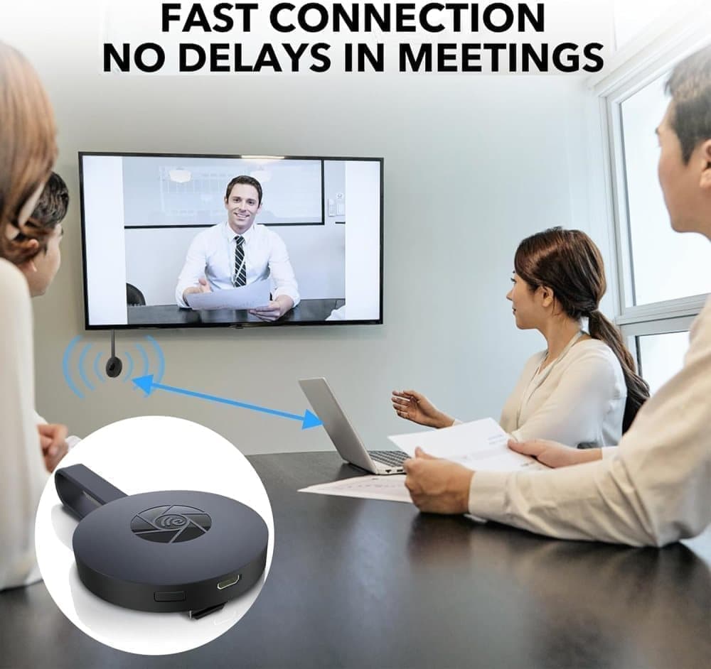 Wireless HDMI Dongle 1080p Media Streamer, Black, Compatible with Home Theater TV and Projector V1188-MS-325-0045