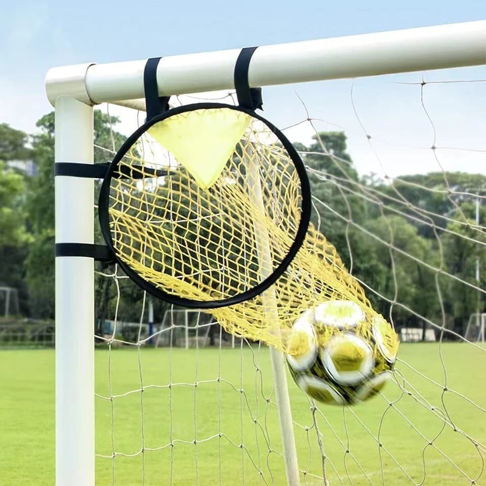 2 Football Goal Training Nets, durable stable for shooting practice easy to assemble and remove, Yellow V1188-MS-325-0046
