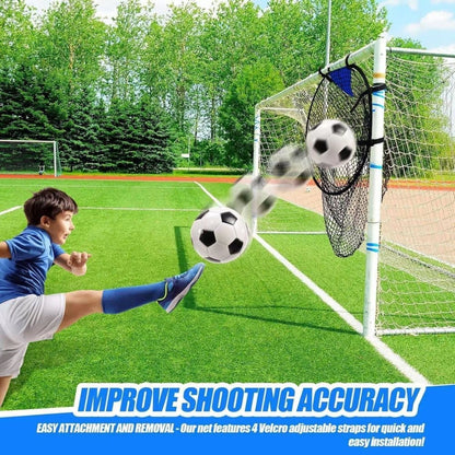 2 Football Goal Training Nets, durable stable for shooting practice easy to assemble and remove, Yellow V1188-MS-325-0046