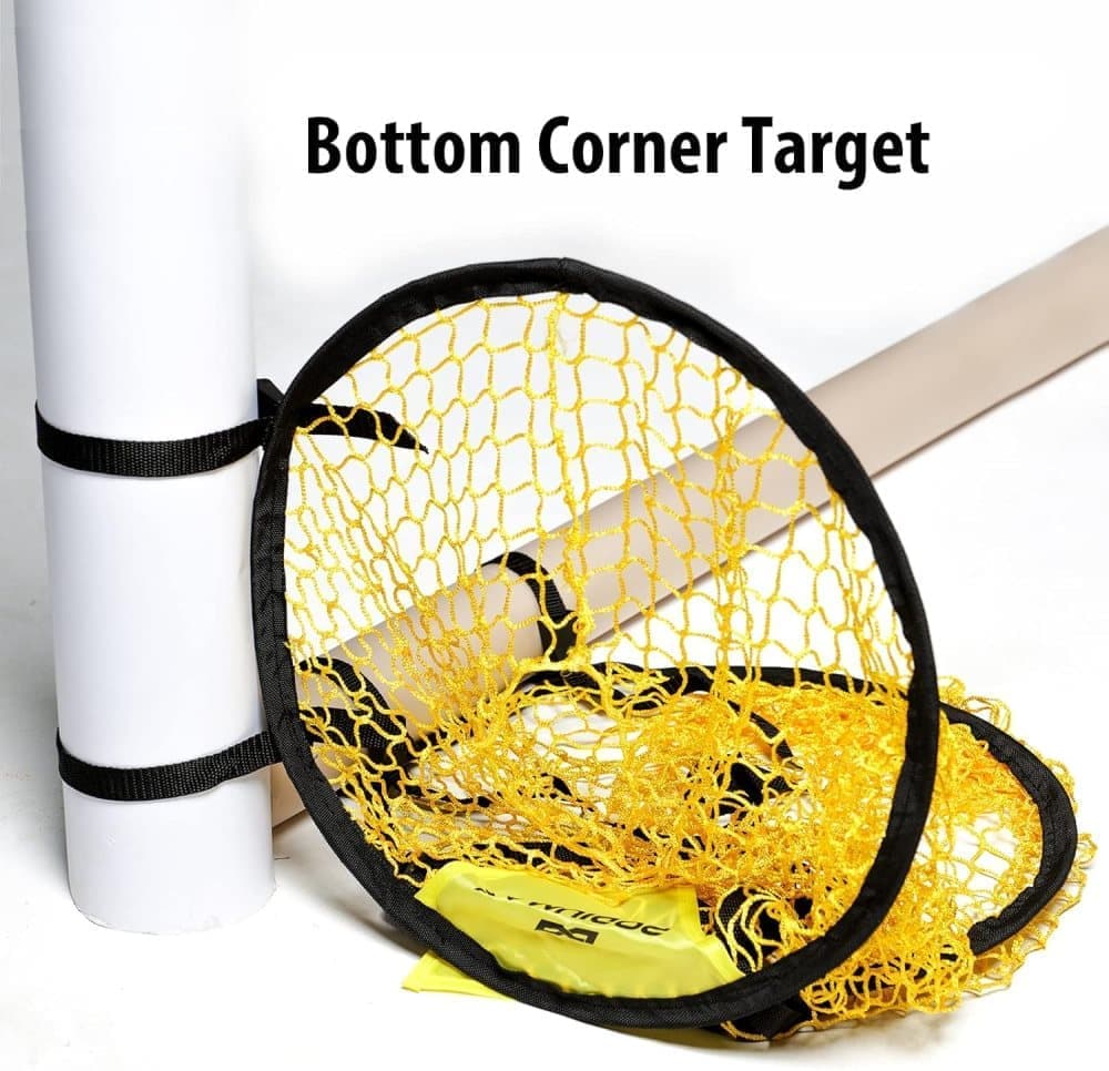 2 Football Goal Training Nets, durable stable for shooting practice easy to assemble and remove, Yellow V1188-MS-325-0046