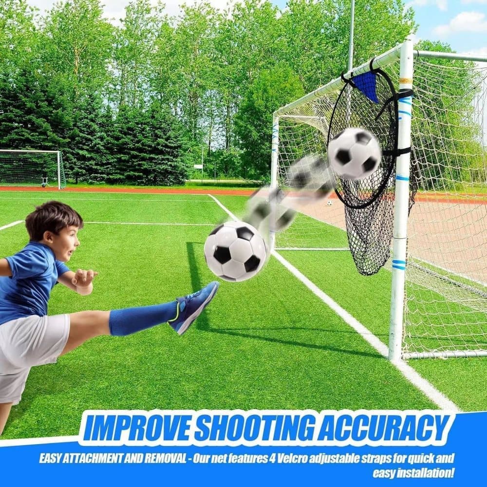 2-Pack Football Goal Training Nets, Durable Stable for Shooting Practice, Easy to Assemble Remove, Black, 7.3 V1188-MS-325-0047