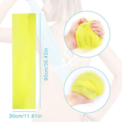 4pcs Multicolor Nylon Japanese Exfoliating Shower Scrub Washcloth Towel, Soft Body Cleaning Sponges V1188-MS-325-0048