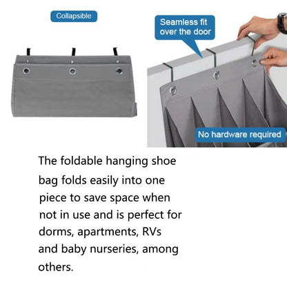 Wall-mounted shoe hat rack with hooks, black, multi-functional storage for door hanging V1188-MS-325-0061