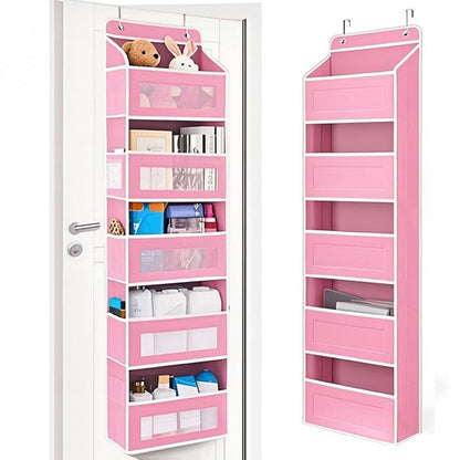 Wall-mounted Doll Rack with Hooks, Multi-functional Storage for Door Hanging, Black V1188-MS-325-0063