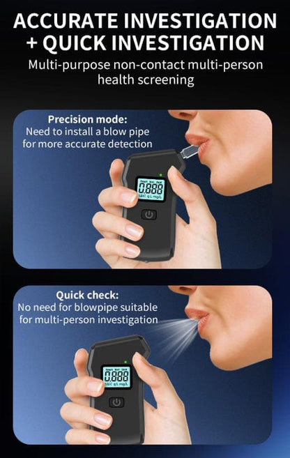 Portable Breathalyzer Alcohol Tester with LCD Display, High-Precision Professional Analyzer V1188-MS-325-0066