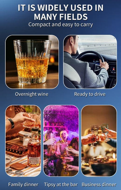 Portable Breathalyzer Alcohol Tester with LCD Display, High-Precision Professional Analyzer V1188-MS-325-0066