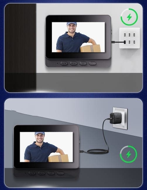 Smart Wireless Video Doorbell with Camera HD Resolution Two-Way Communication Infrared Night Vision Cloud V1188-MS-325-0067