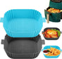 2-Pack Airfryer Silicone Basket, Non-Stick Reusable Easy to Clean, Compatible with Philips, Gray V1188-MS-325-0075