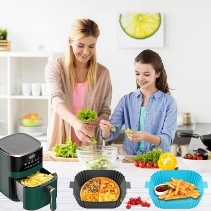 2-Pack Airfryer Silicone Basket, Non-Stick Reusable Easy to Clean, Compatible with Philips, Gray V1188-MS-325-0075