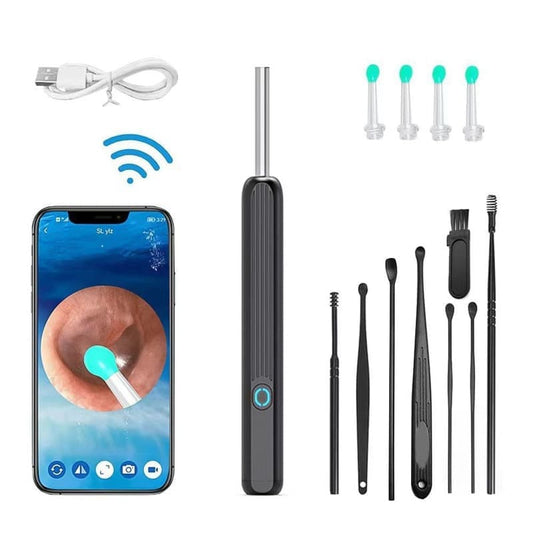 Smart Ear Cleaner with 1296P HD Camera, Wireless Earwax Removal WiFi Endoscope, Safe Inspection Intelligent V1188-MS-325-0086
