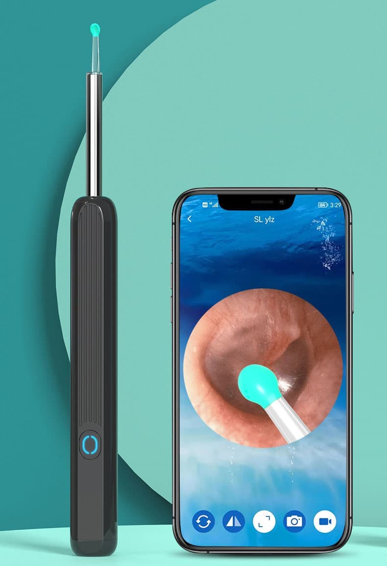 Smart Ear Cleaner with 1296P HD Camera, Wireless Earwax Removal WiFi Endoscope, Safe Inspection Intelligent V1188-MS-325-0086