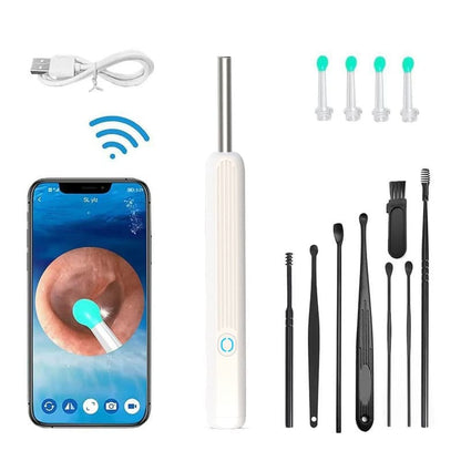 Smart Ear Cleaner with 1296P HD Camera, Wireless Earwax Removal with WiFi Endoscope, Safe Inspection and V1188-MS-325-0087