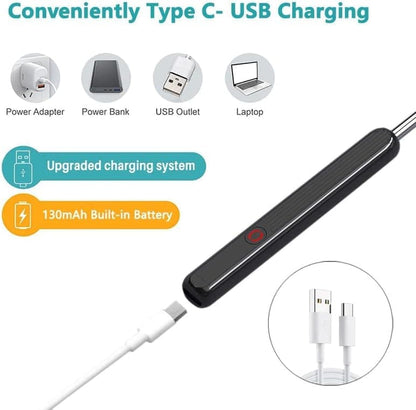 Smart Ear Cleaner with 1296P HD Camera, Wireless Earwax Removal with WiFi Endoscope, Safe Inspection and V1188-MS-325-0087