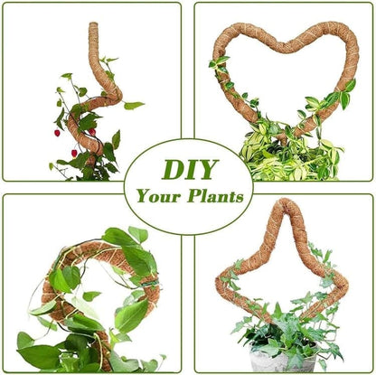 4 Bendable Moss Stakes for Climbing Plants, 100cm, Compatible with Ivy and Monstera, 7mm V1188-MS-325-0089
