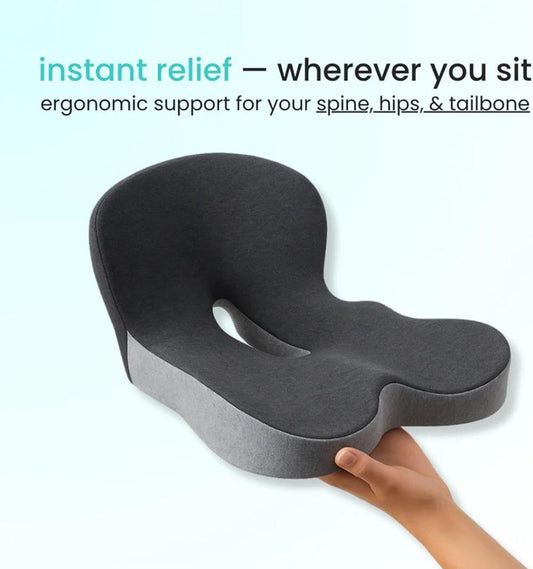 Ergonomic Memory Foam Seat Cushion with Lumbar Support and Tailbone Protection for Office Chairs, Driving and V1188-MS-325-0090