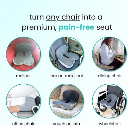 Ergonomic Memory Foam Seat Cushion with Lumbar Support and Tailbone Protection for Office Chairs, Driving and V1188-MS-325-0090