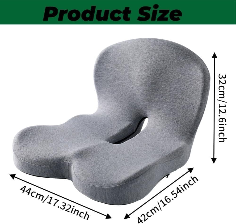 Ergonomic Memory Foam Seat Cushion with Lumbar Support and Tailbone Protection for Office Chairs, Driving and V1188-MS-325-0092