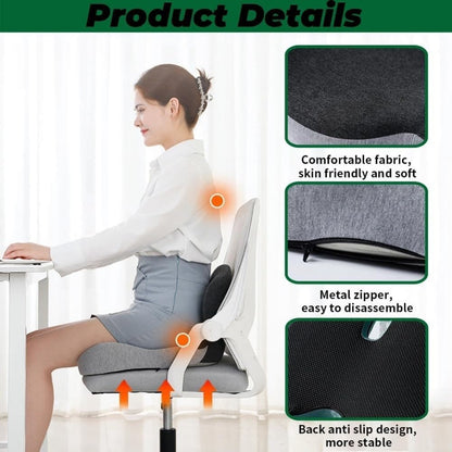 Ergonomic Memory Foam Seat Cushion with Lumbar Support and Tailbone Protection for Office Chairs, Driving and V1188-MS-325-0092