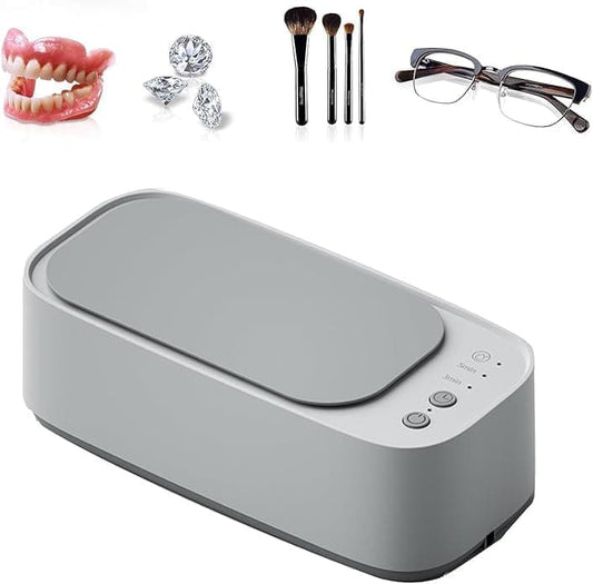 45000 Hz Ultrasonic Cleaner with 3 Cleaning Modes for Glasses Jewelry Dentures, Gray V1188-MS-325-0098