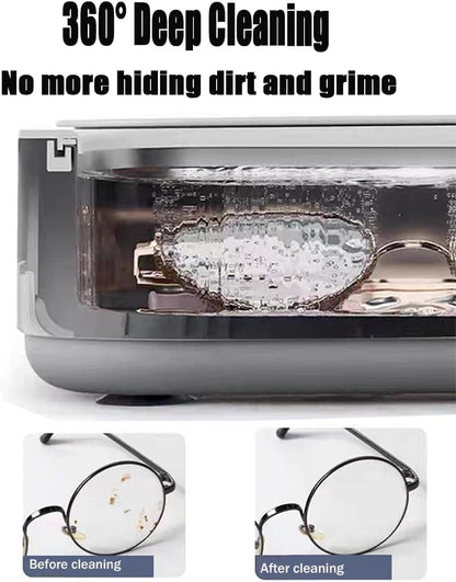 45000Hz Ultrasonic Cleaner with 3 Cleaning Modes for Glasses Jewelry Dentures, Pink V1188-MS-325-0099