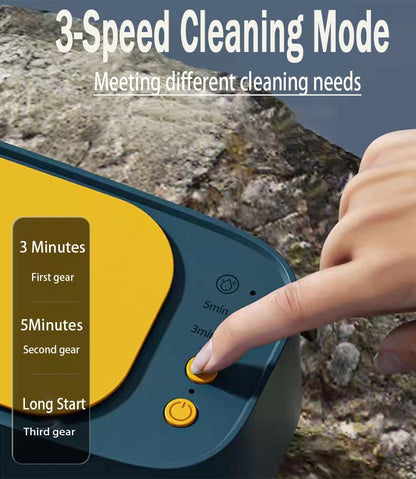 45000 Hz Ultrasonic Cleaner for Glasses Jewelry Dentures with 3 Cleaning Modes, Green V1188-MS-325-0100