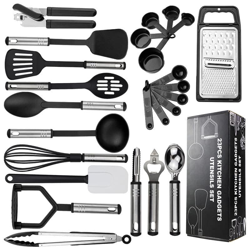 25-Piece Kitchen Utensils Set, Silicone Cooking Tools, Complete Kitchen Utensil Kit V1188-MS-325-0101