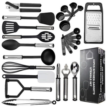 25-Piece Kitchen Utensils Set, Silicone Cooking Tools, Complete Kitchen Utensil Kit V1188-MS-325-0101