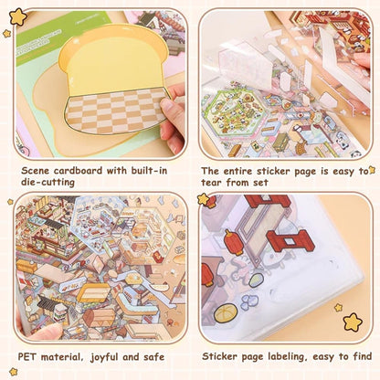 20-Pack DIY 3D House Stickers for Kids and Adults, Creative Relaxation with Tweezers V1188-MS-325-0104