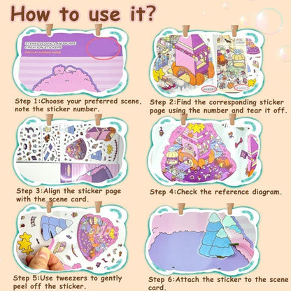 20-Pack DIY 3D House Stickers for Kids and Adults, Creative Relaxation with Tweezers V1188-MS-325-0104