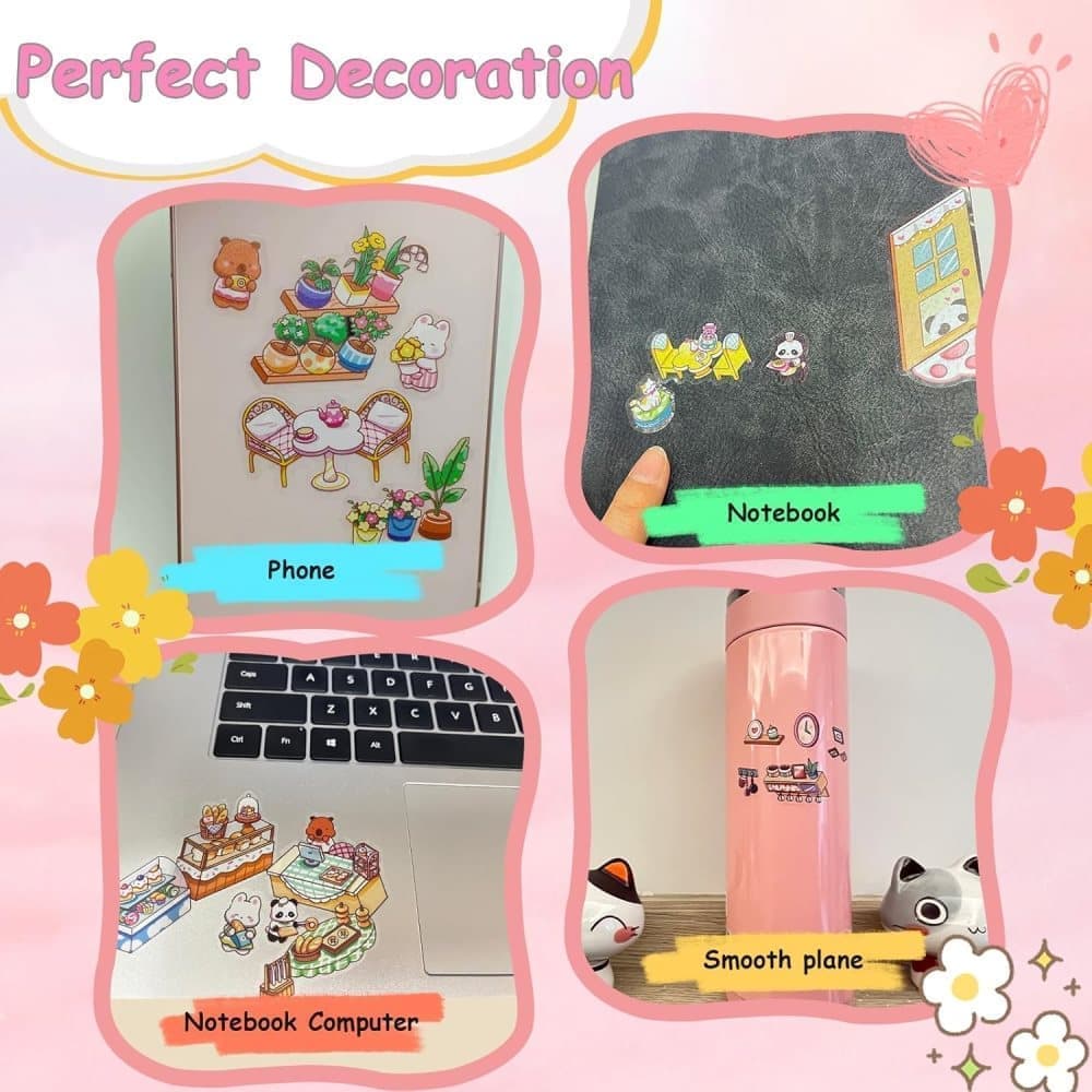 20-Pack DIY 3D House Stickers for Kids and Adults, Creative Relaxation with Tweezers V1188-MS-325-0104