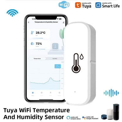 4-Pack Smart WiFi Thermometer Hygrometer with App Notification, Compatible with Alexa, White V1188-MS-325-0106