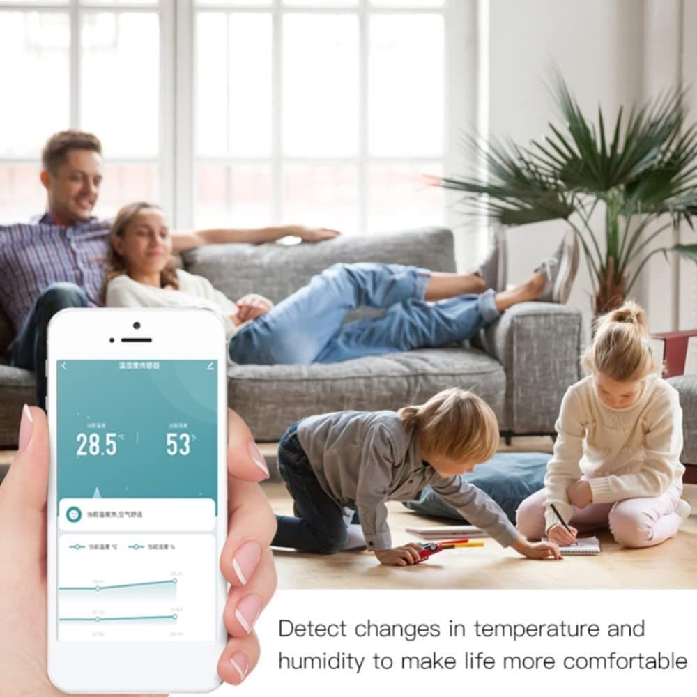 4-Pack Smart WiFi Thermometer Hygrometer with App Notification, Compatible with Alexa, White V1188-MS-325-0106