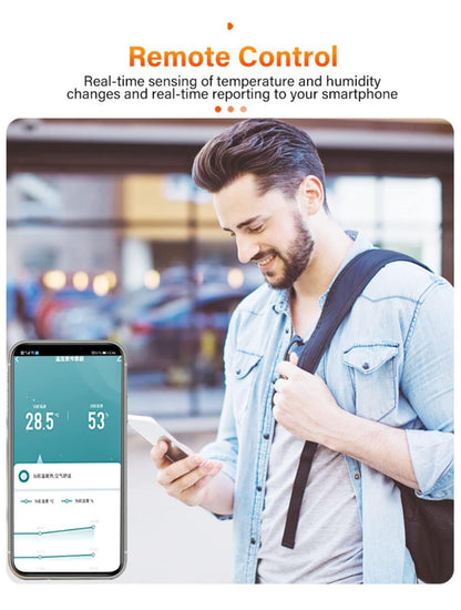 4-Pack Smart WiFi Thermometer Hygrometer with App Notification, Compatible with Alexa, White V1188-MS-325-0106