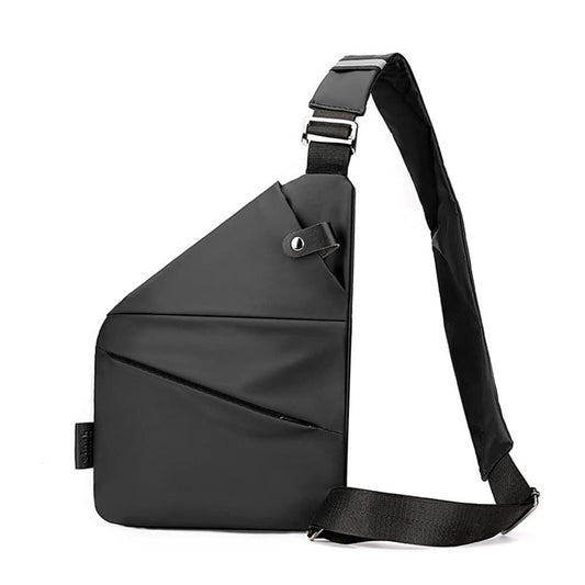 Anti-Theft Shoulder Bag Waterproof Unisex with Multiple Compartments for Sports Travel and Excursions, Black V1188-MS-325-0107