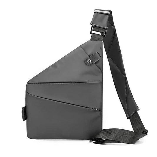 Anti-Theft Waterproof Shoulder Bag with Multiple Compartments, Unisex for Sports Travel, Gray, 1 Pack V1188-MS-325-0109