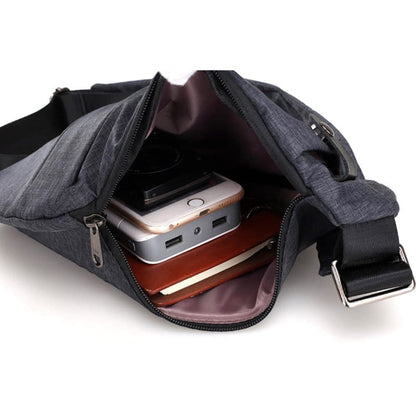 Waterproof Anti-Theft Shoulder Bag with Multiple Compartments, Unisex for Sports Travel, Blue V1188-MS-325-0110